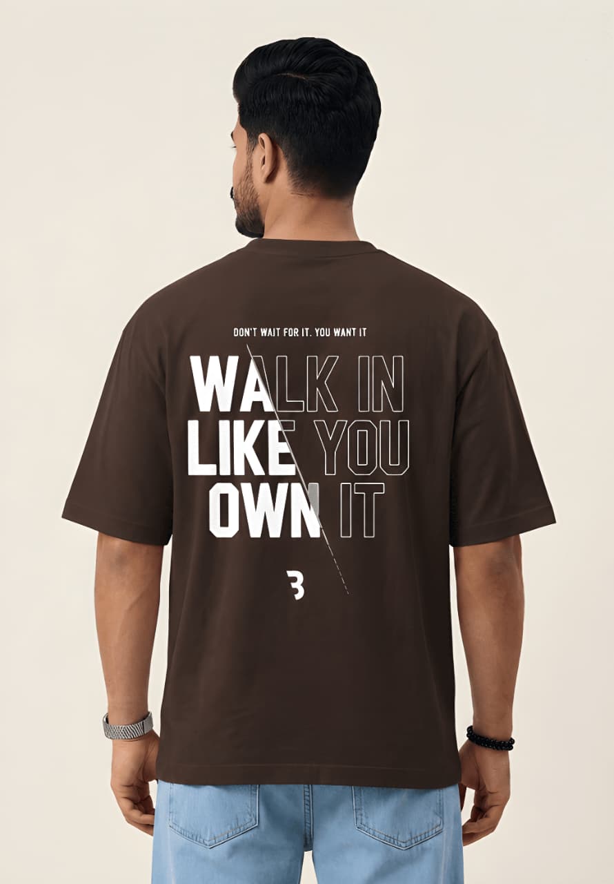 Men's Printed Oversized Fit Pure Cotton T-Shirt