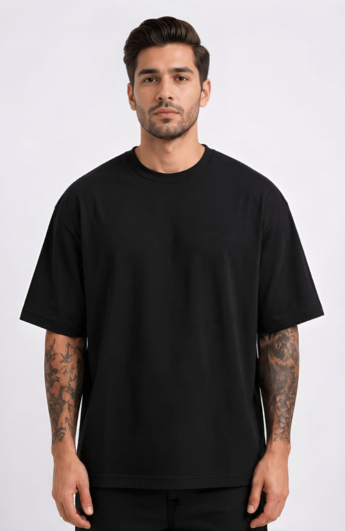 Men's Heavyweight Printed Oversized Cotton T-Shirt