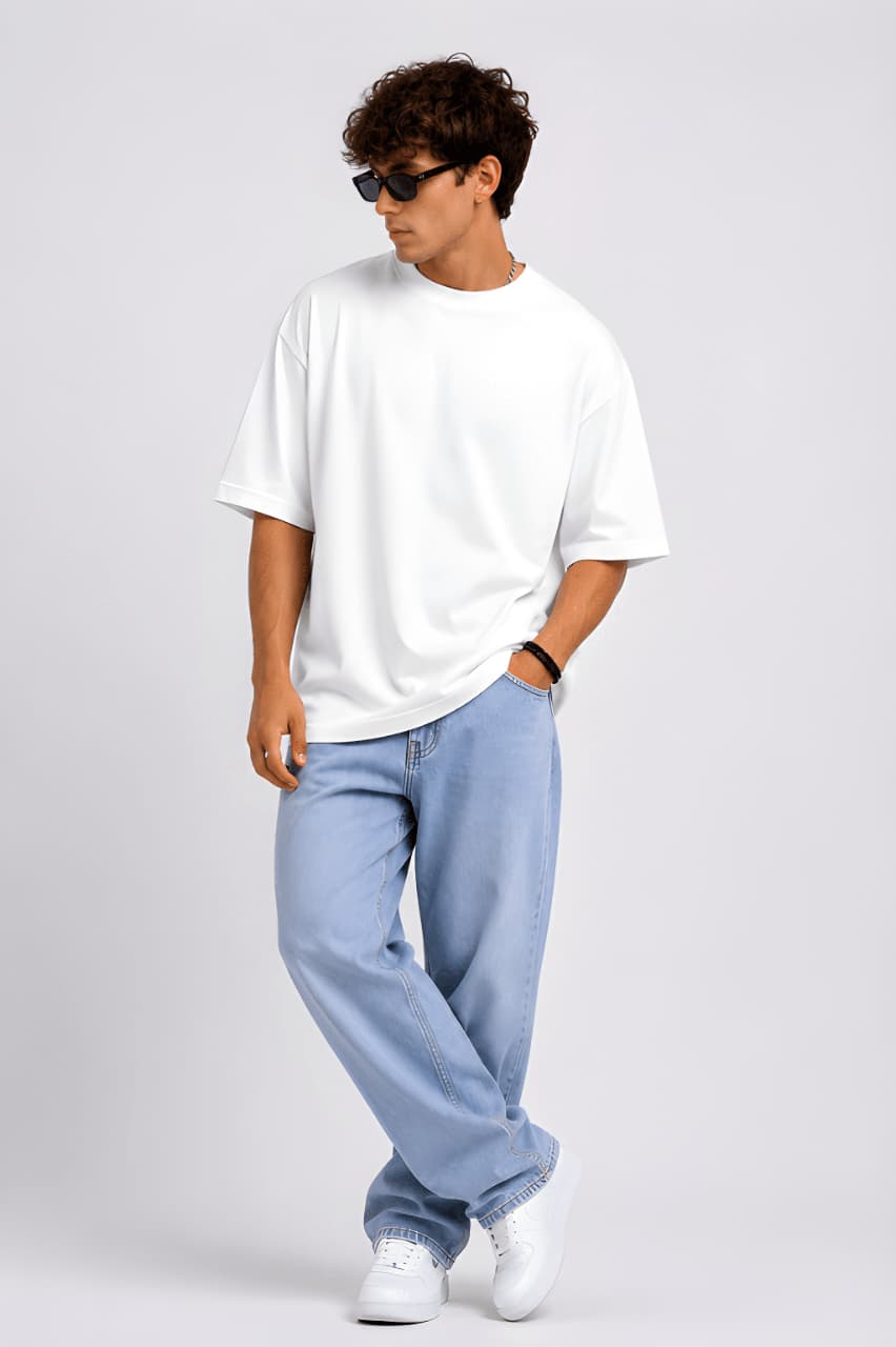 Men's Printed Oversized Fit Pure Cotton T-Shirt