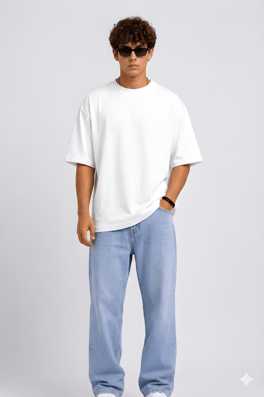Men's Printed Oversized Fit Pure Cotton T-Shirt