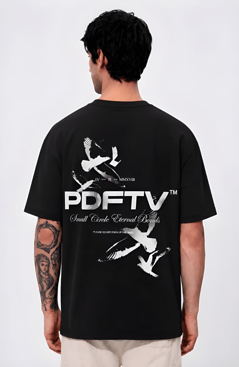 Men's Heavyweight Graphic Print Oversized Tee