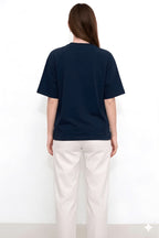 Women Oversized Plain Cotton Casual Everyday Tee
