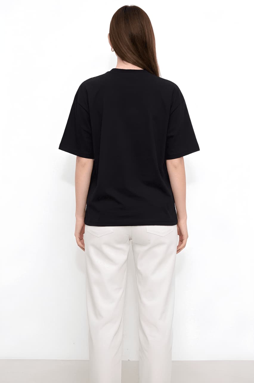 Women Oversized Plain Cotton Casual Everyday Tee