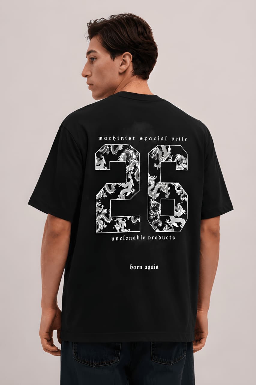 Men's Heavyweight Printed Oversized Cotton T-Shirt