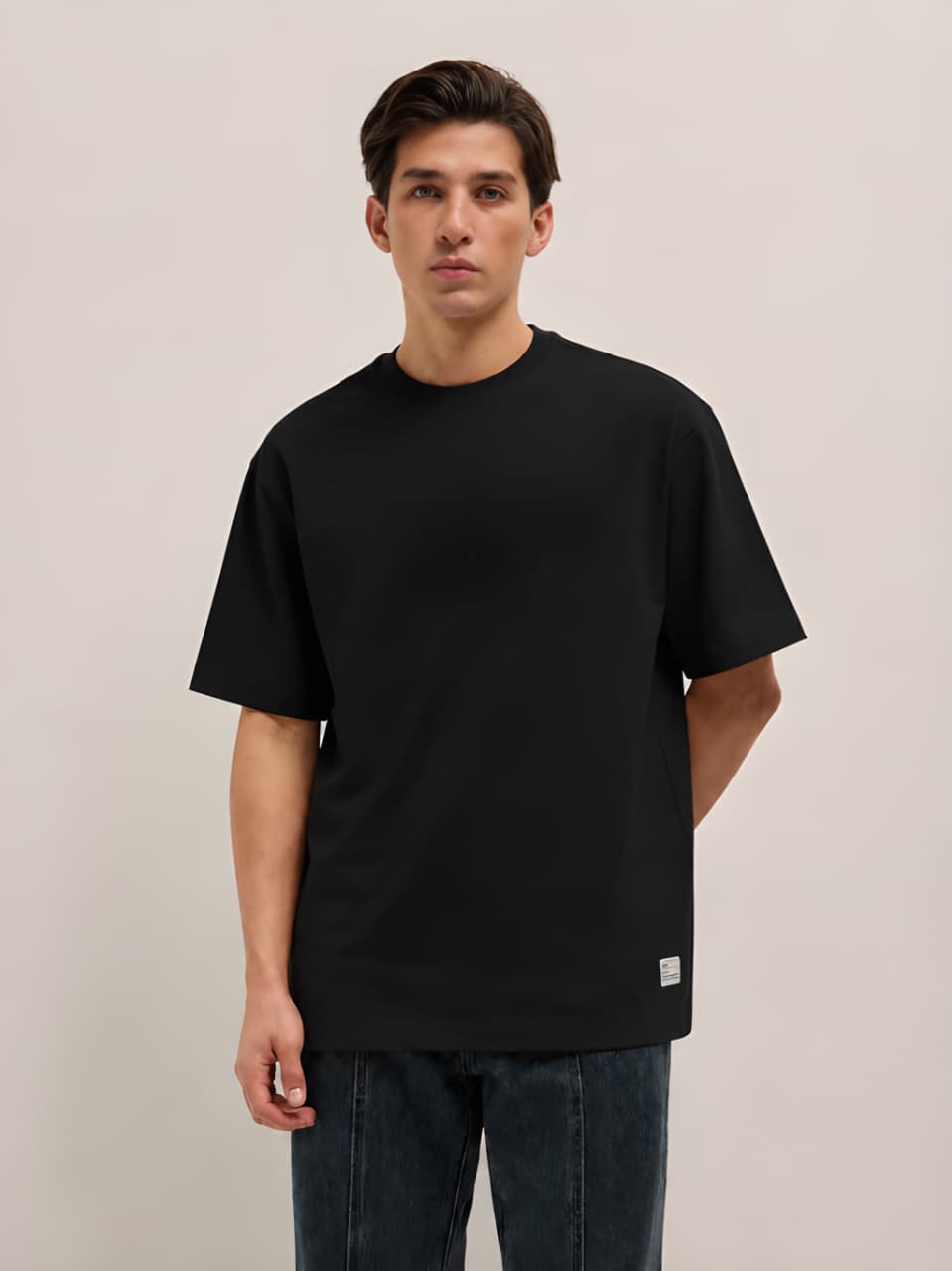 Men's Heavyweight Printed Oversized Cotton T-Shirt