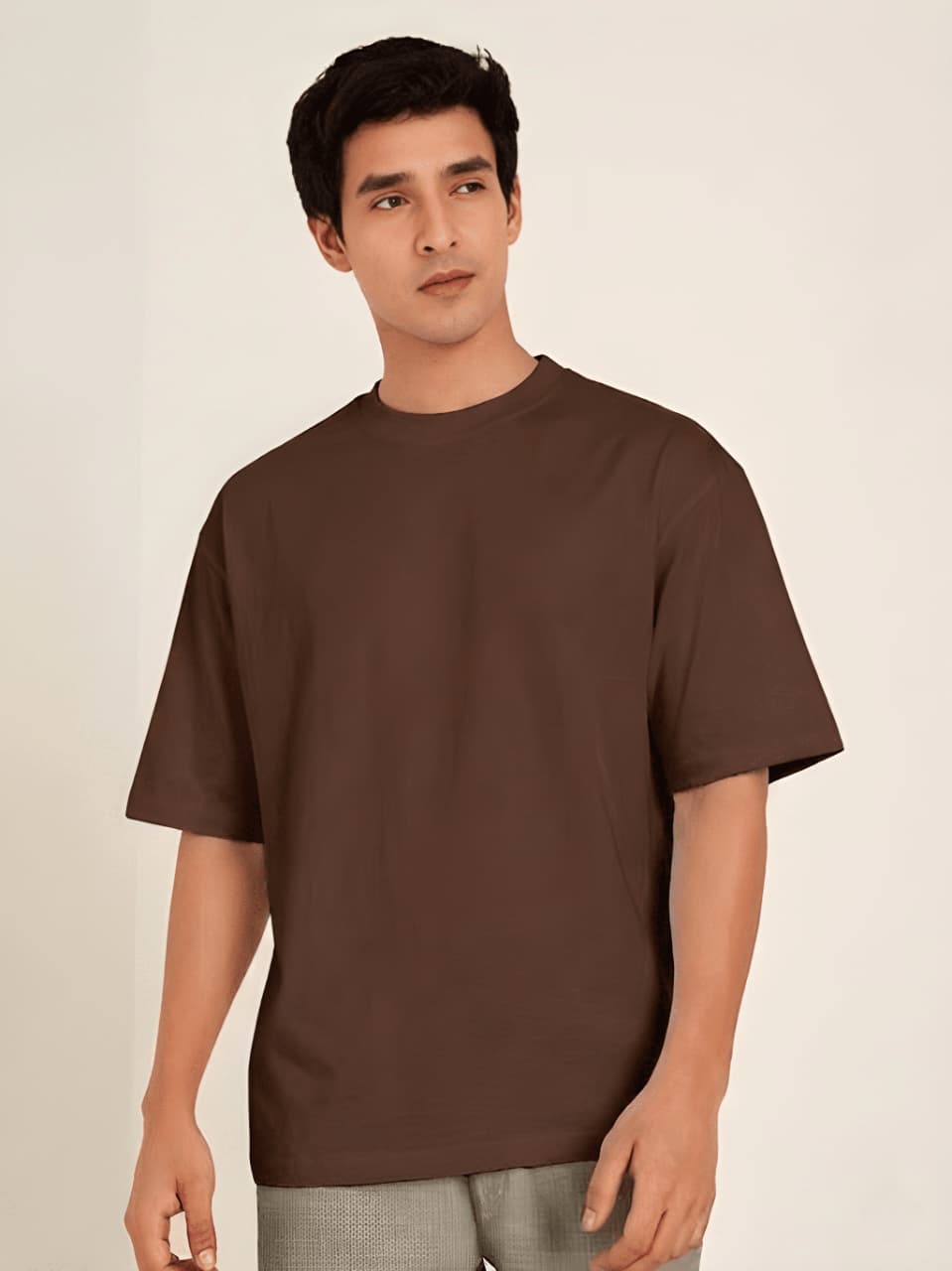 Men's Plain Oversized Fit Pure Cotton T-Shirt
