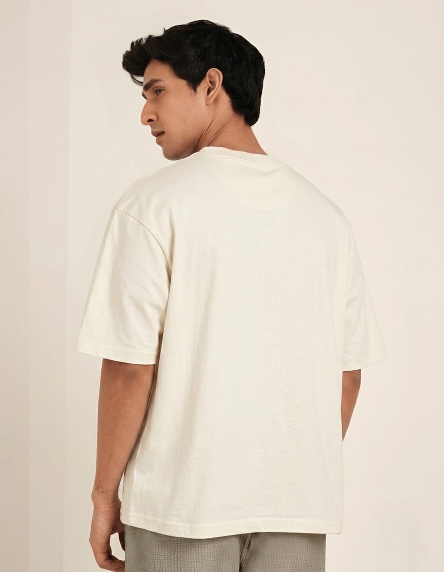 Men's Plain Oversized Fit Pure Cotton T-Shirt