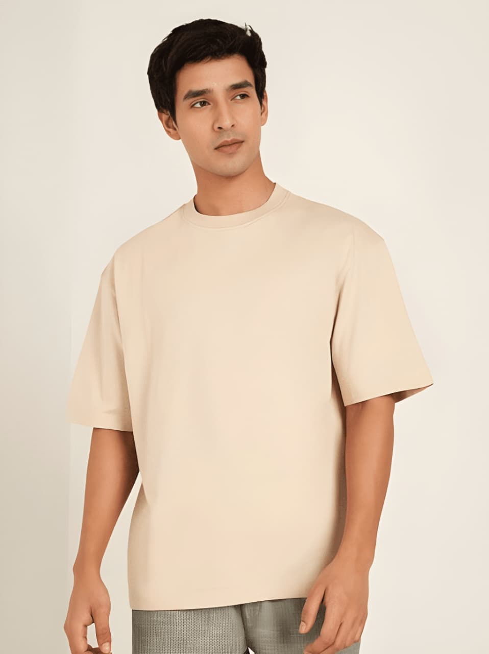 Men's Plain Oversized Fit Pure Cotton T-Shirt