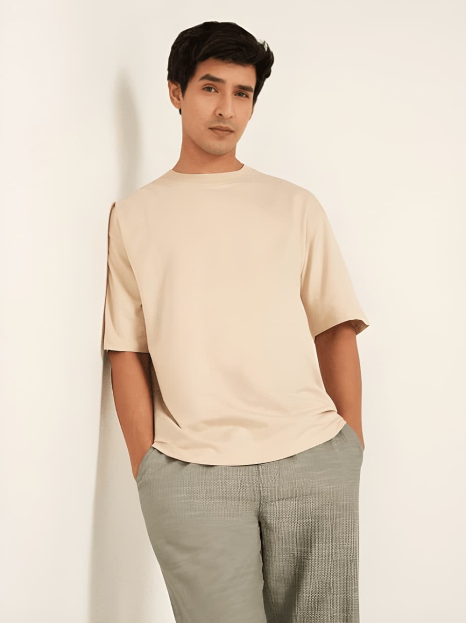 Men's Plain Oversized Fit Pure Cotton T-Shirt