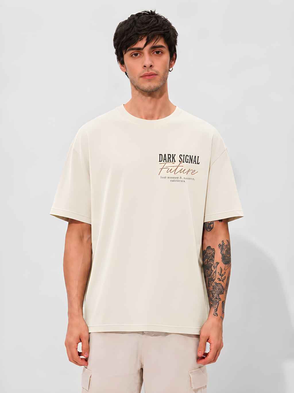 Men's Minimalist Oversized Pure Cotton T-Shirt