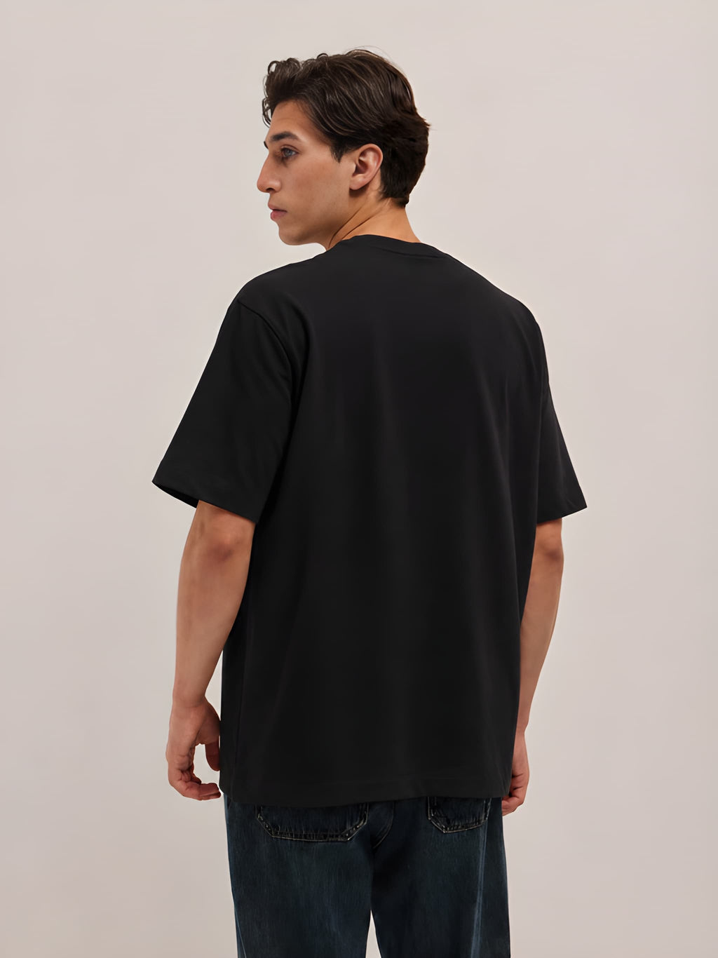Men's Minimalist Oversized Pure Cotton T-Shirt