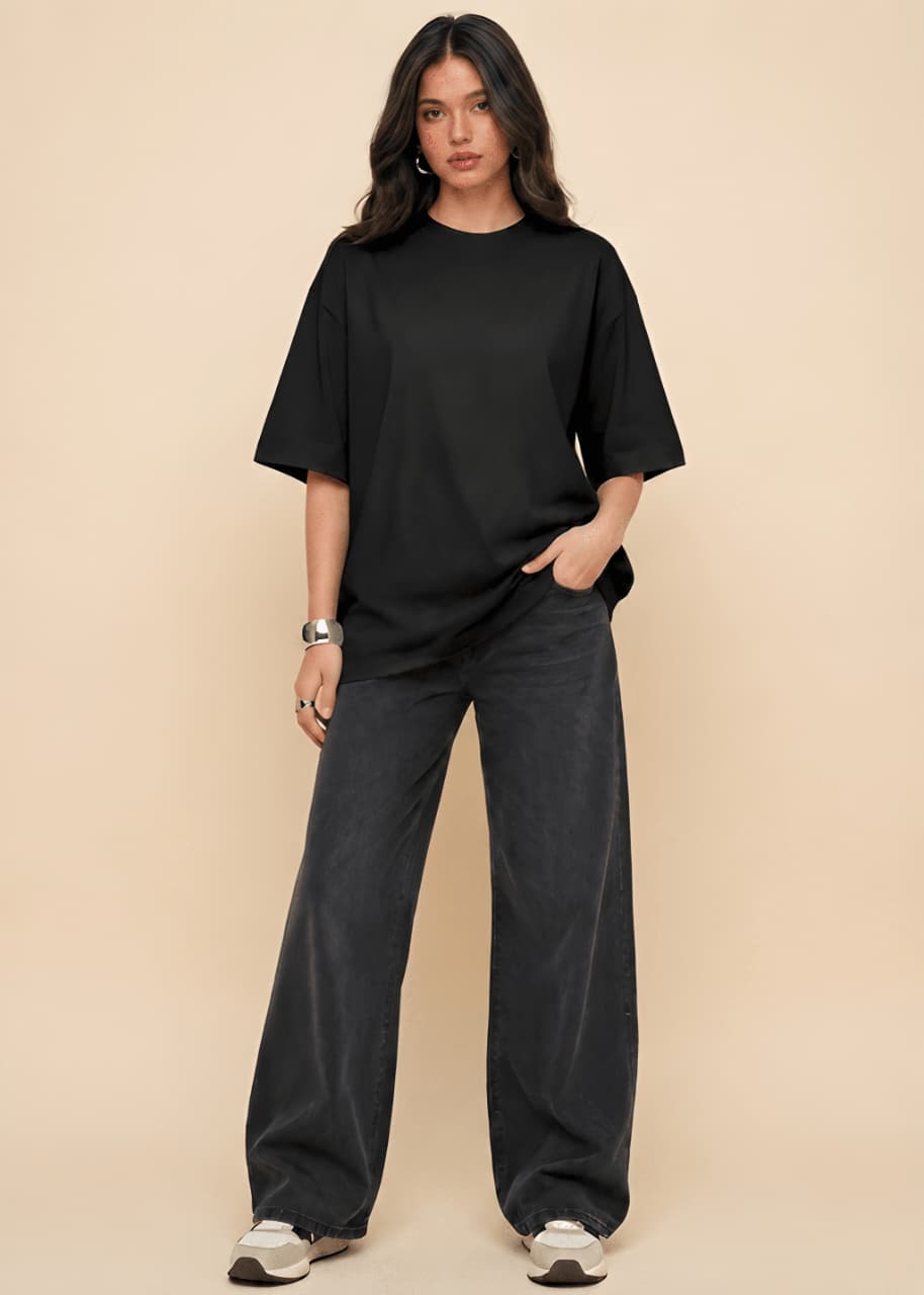 Women's Oversized Cotton Graphic Tee