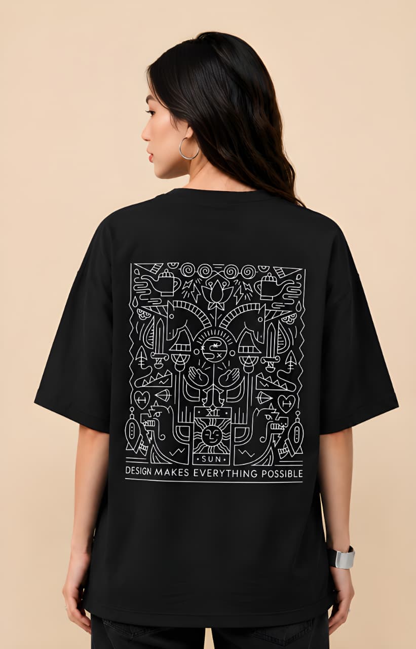 Women's Oversized Cotton Graphic Tee