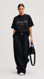 Women's Oversized Minimalist Print Cotton Tee