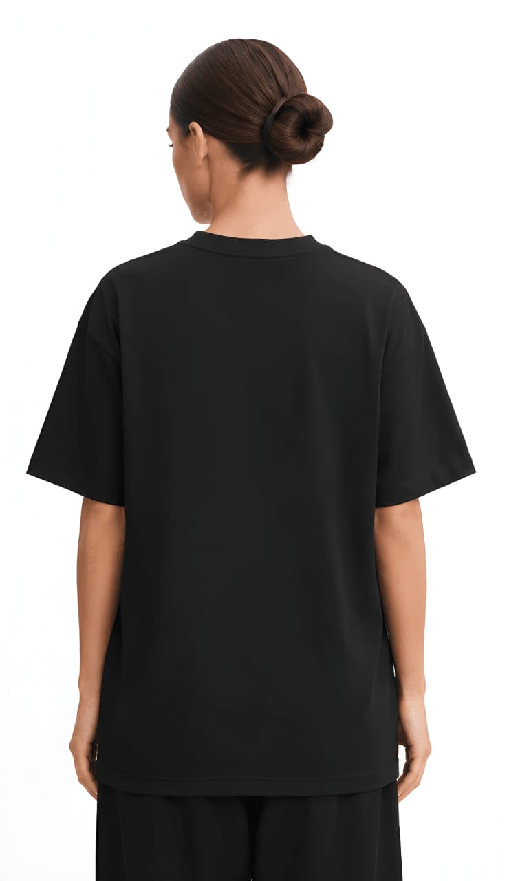Women's Oversized Minimalist Print Cotton Tee