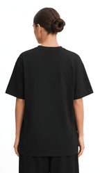 Women's Oversized Minimalist Print Cotton Tee