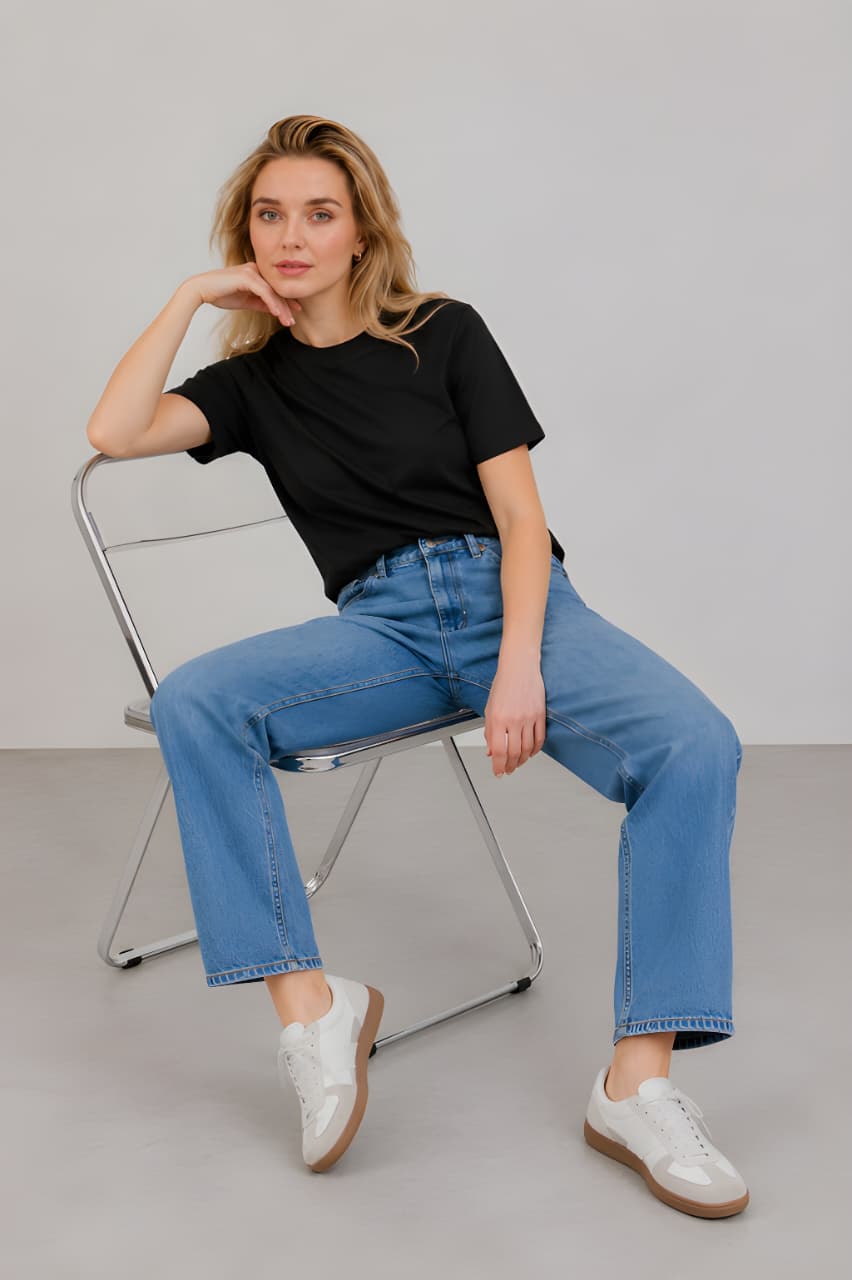 Women's Regular Fit Plain Cotton Tee