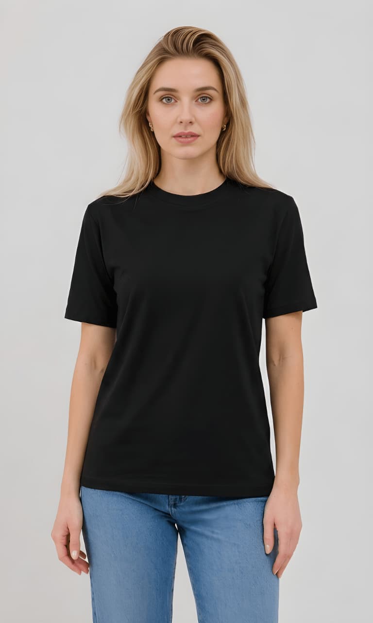 Women's Regular Fit Plain Cotton Tee