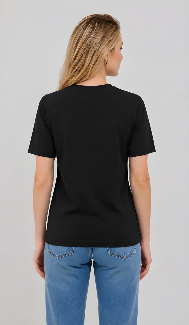 Women's Regular Fit Plain Cotton Tee