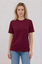 Women's Regular Fit Plain Cotton Tee
