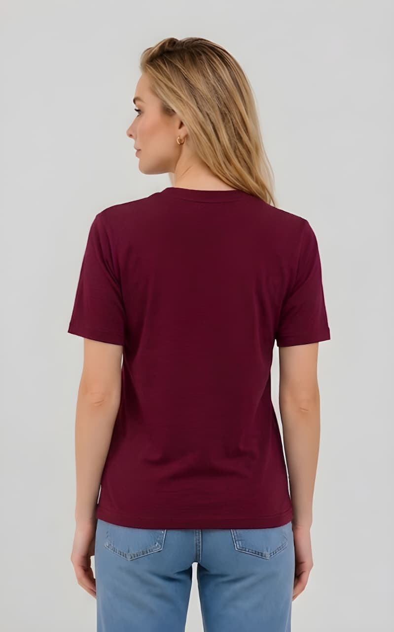 Women's Regular Fit Plain Cotton Tee