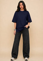 Women Oversized Bold Graphic Tshirt 240 GSM