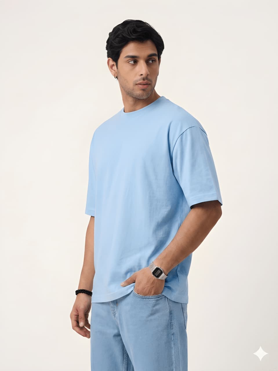 Men's Heavyweight Printed Oversized Cotton T-Shirt