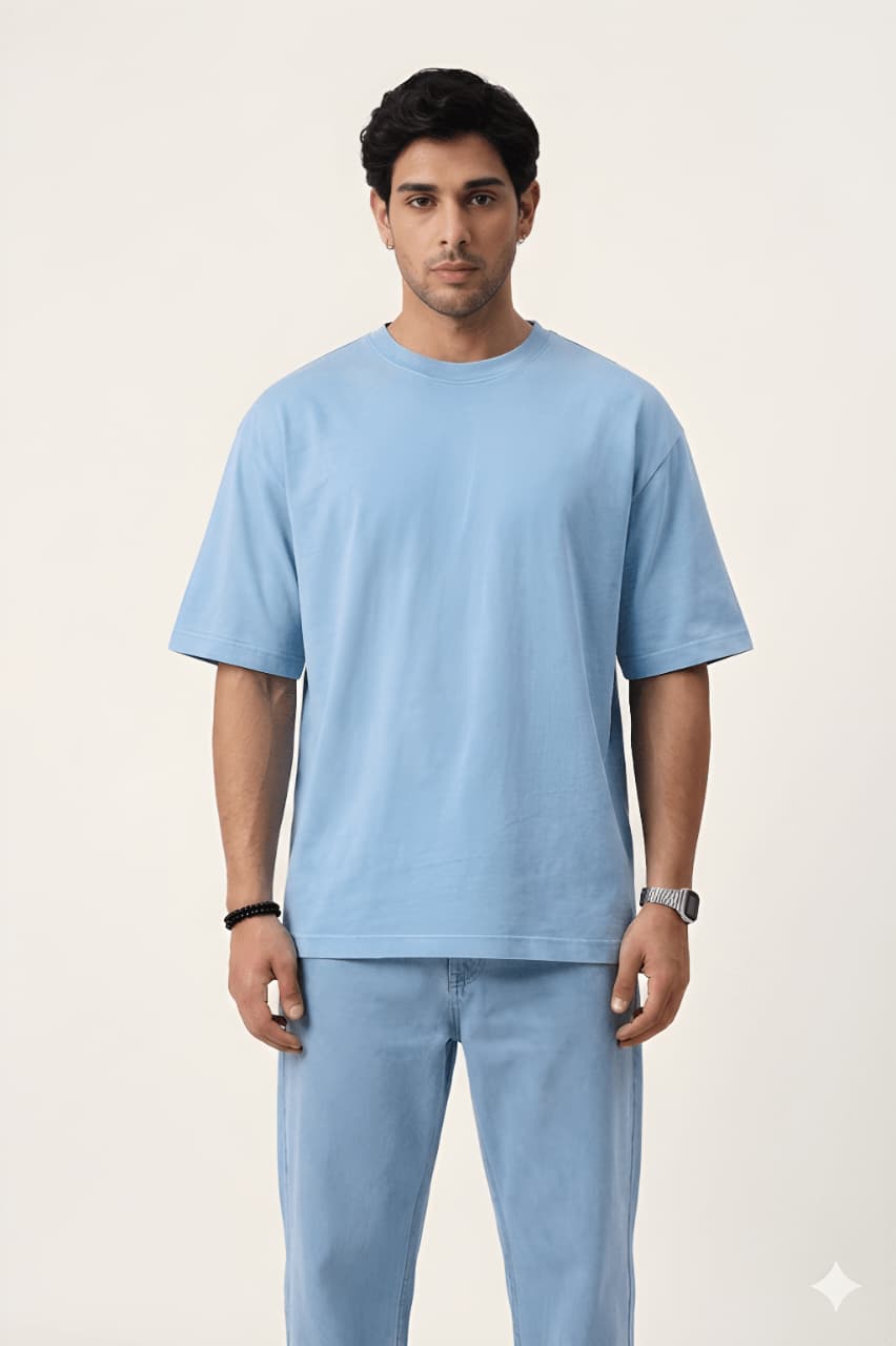 Men's Heavyweight Printed Oversized Cotton T-Shirt