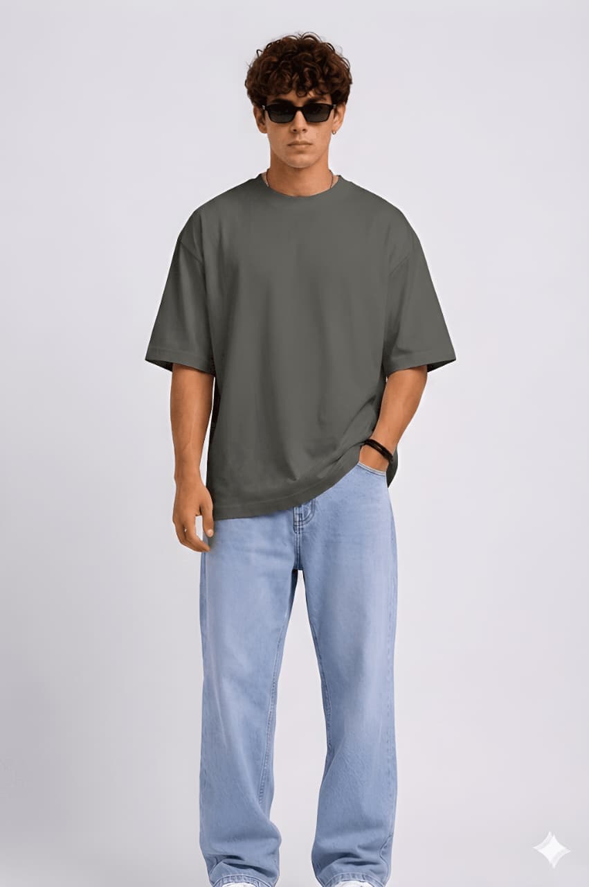Men's Printed Oversized Fit Pure Cotton T-Shirt