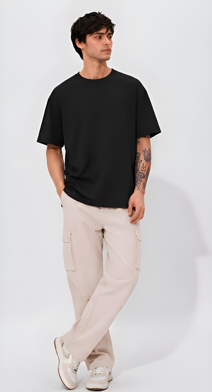 Men's Heavyweight Graphic Print Oversized Tee
