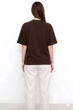 Women Oversized Plain Cotton Casual Everyday Tee