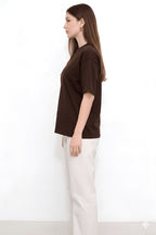 Women Oversized Plain Cotton Casual Everyday Tee
