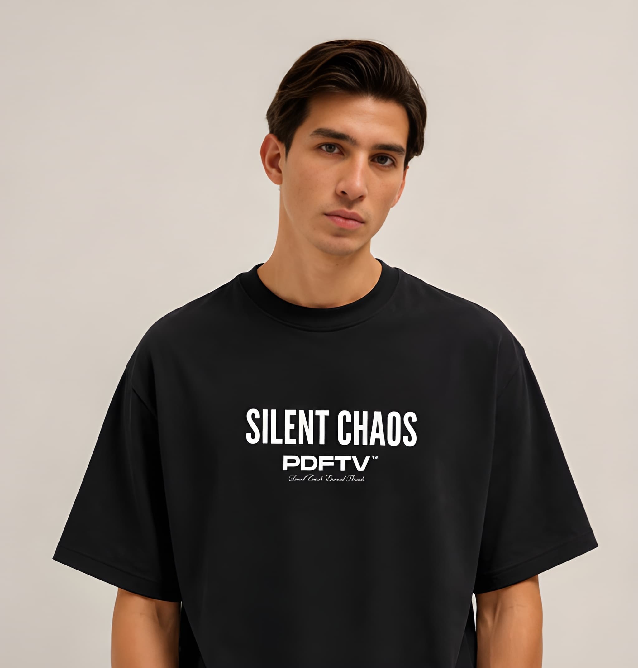 Men's Minimalist Oversized Pure Cotton T-Shirt